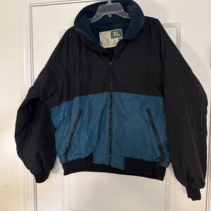 VTG WearGuard Style 2401 Teal Black Nylon Coat Jacket MENS XL